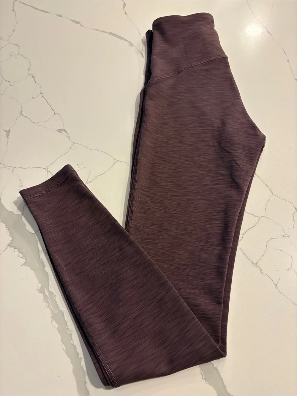 Lululemon Power Within Super High Rise 28” Leggings ~ 4 ~ Heather Black Currant